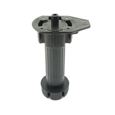 Опора ПП С БОБЫШКОЙ 100 мм Черная из 3-х частей ЭКОНОМ П/СБОРКА (нагр.168кг)(250 шт) ОБП Мешок@