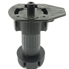 Опора ПП С БОБЫШКОЙ 60 мм Черная из 3-х частей ЭКОНОМ П/СБОРКА (нагр.190кг)(300 шт) ОБП Мешок