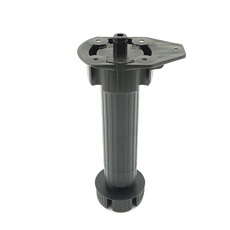 Опора ПП С БОБЫШКОЙ 150 мм Черная из 3-х частей ЭКОНОМ П/СБОРКА (нагр.168кг)(250 шт) ОБП Мешок@